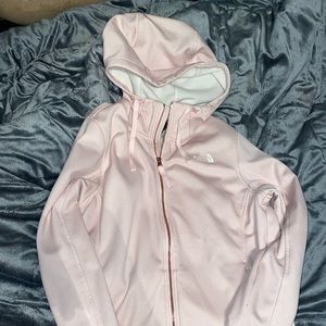 Pink and Rose Gold North Face Zip Up